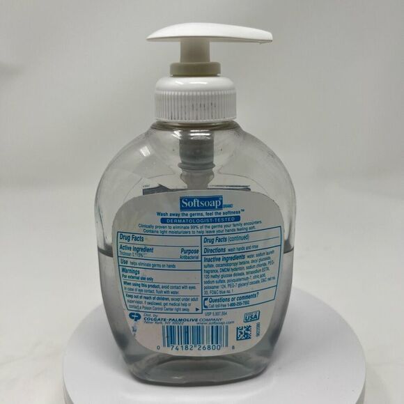 Vtg SOFTSOAP Hand Soap Plastic 7.5 Fl Oz Aquarium Panel Inside Yellow Black Fish - Picture 2 of 10